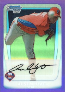 2011 (PHILLIES) Bowman Chrome Prospects Purple Refractors #BCP63 Austin Hyatt