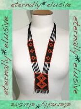 Antique Vintage Native American 20s ArtDeco Bead Flapper Sautoir Tassel Necklace