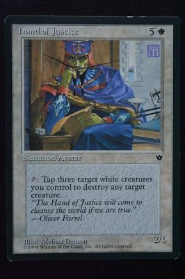 Magic The Gathering MTG HAND OF JUSTICE Fallen Empires LP Lightly Played - Image 1 of 2