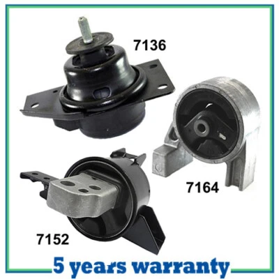 For Accent Rio Rio5 1.6L M1164 Set 3 Engine Motor & Trans. Mount 7136 7152 7164 - Image 1 of 3