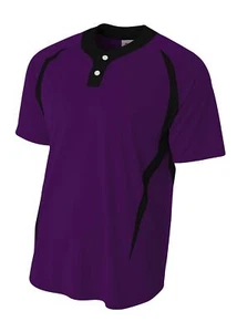 A4 NB4229 2-Button Color Block Henley T-Shirt - Picture 1 of 13
