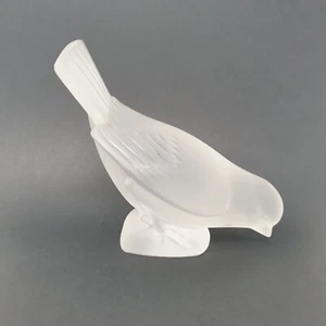 LALIQUE UCELLO CRISTALLO Firmato - Moineau Coquet vetro satinato - Vintage - Foto 1 di 13