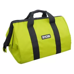 RYOBI LARGE CONTRACTORS WIDE MOUTH CANVAS TOOL BAG (18X14X12) - Picture 1 of 2