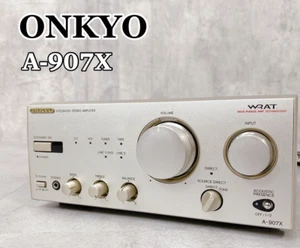 ONKYO A-907X Integrated Stereo Amplifier Transistor Silver from JAPAN Used - Picture 1 of 10