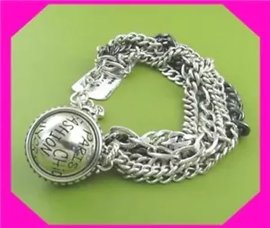 BRIGHTON FASHIONISTA SUPER MODEL Black Multi Chain BRACELET NWtag $62 50% - Picture 1 of 3
