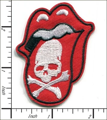 30 Pcs Embroidered Iron on patches Rolling Tongue Skull 5x6.5cm AP056aE - Image 1 of 2