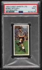1959 Cadet Sweets Footballers Bobby Mitchell #24 PSA 9 MINT
