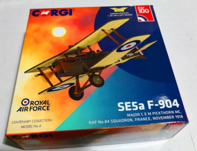 CORGI WWI SE5a F-904 Major C E M Pickthorn Mc RAF No.84 SQUADRON  1/48 diecast - Image 1 of 2