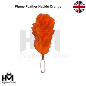 Sombrero escocés Highland Balmoral Glengarry Gorra Pluma Plumas Hackle Naranja 6 " - Imagen 1 de 1