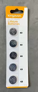 5 Stück Kingavon CR2032 Lithium Knopfzelle 3V Batterien Autoschlüssel Fernbedienung - Bild 1 von 4