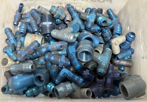 130X AN Aeroquip Hose Flare Pipe Tee Fitting Aluminum Cross, 45, 90 Degree Part - Picture 1 of 13