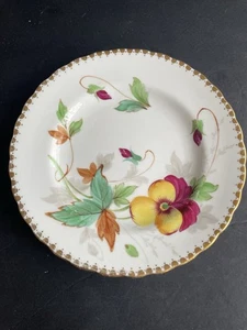 Tuscan Bone China PLANT 7” Dessert Plate  Hand Painted Violets - Picture 1 of 4