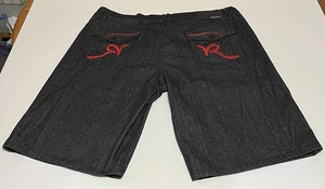 Rocawear Shorts Mens 48B Denim Baggy Embroidered Hip Hop Urban Streetwear Y2K - Picture 1 of 7