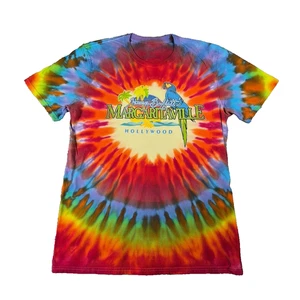 Camiseta Jimmy Buffet Margaitaville Hollywood, FL Para Hombre Talla Pequeña Tie Dye Loro - Imagen 1 de 7