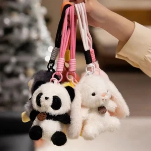Elephant Dinosaur Panda Sloth Keychain Stuffed Capybara Doll  Kids Toy - Picture 1 of 24