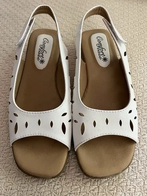 Confortease Sandals White Women’s Size 6 1/2 W  - Worn 1 x - Image 1 of 4