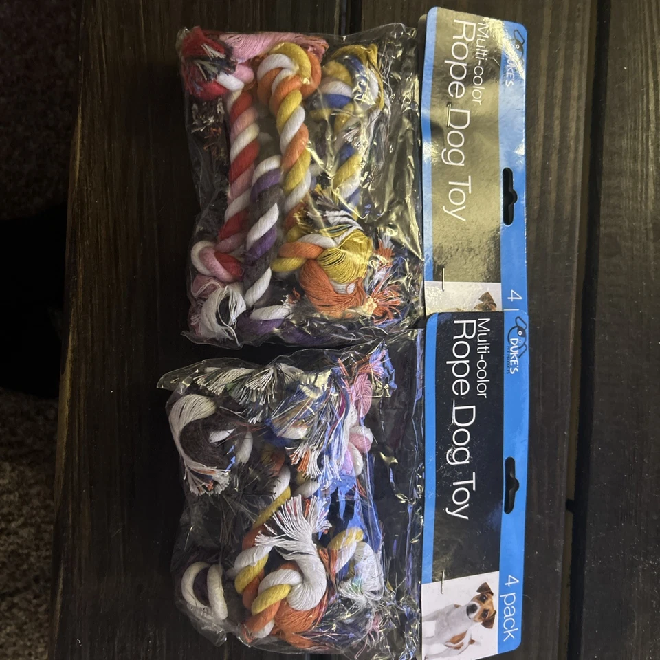 Juguete de cuerda multicolor Duke’s para perro 2 paquetes (8 piezas) Foto 1 de 4