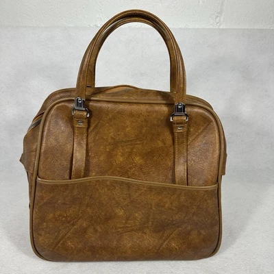 Bolsa de equipaje de mano vintage American Tourister Escort marrón imitación cuero Foto 1 de 4