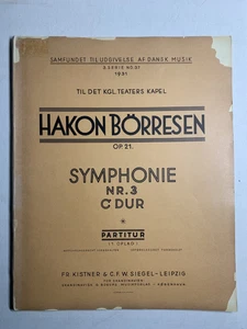 Noten. Börresen. Opus 21. Symphonie Nr. 3. C Dur.  Partitur. - Picture 1 of 1
