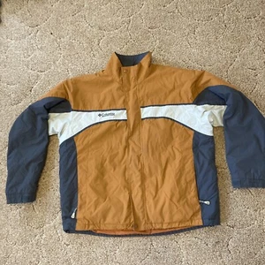 Columbia Sportswear Mens Sz XL Heavy Duty Insulated Winter Coat Orange gray - Picture 1 of 6
