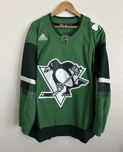 Pittsburgh Penguins NHL Adidas Hockey Jersey St. Patrick’s Day Edition Size 54 - Picture 1 of 2
