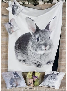 Hoff Interior 9641-9643 Cushion Covers Rabbits 30x30cm or 50x50cm, Extra Filling - Picture 1 of 11