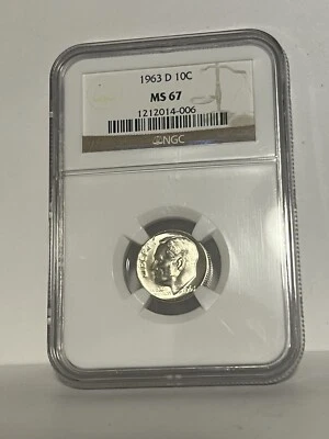 1963 DNGC MS67 Roosevelt Dime - Image 1 of 2