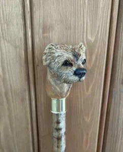 Dog wooden walking stick hand Beautiful wooden walking cane - Picture 1 of 3