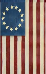 Betsy Ross 13 Star VINTAGE American Garden Flag Double Sided 12" x 18" Yard - Picture 1 of 2