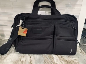 Vintage Black Travelpro Expendable Nylon Carry-On Laptop Bag Briefcase EUC - Picture 1 of 9
