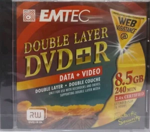 EMTEC DVD +R Double Layer 8.5 GB 2,4x Speed Rohling - Bild 1 von 8