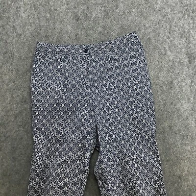 JM Collection Petite Pants Womens Size 12P Blue Patterned 20 Inch Crop Capri - Image 1 of 4