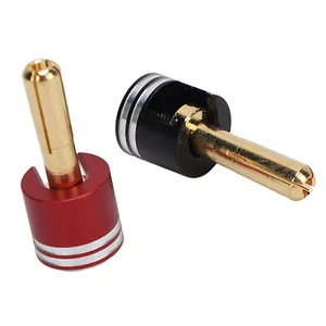 Heatsink Bullet Plug Grip Aluminium Alloy And Copper Banana Plug Connectors W AU - Picture 1 of 12