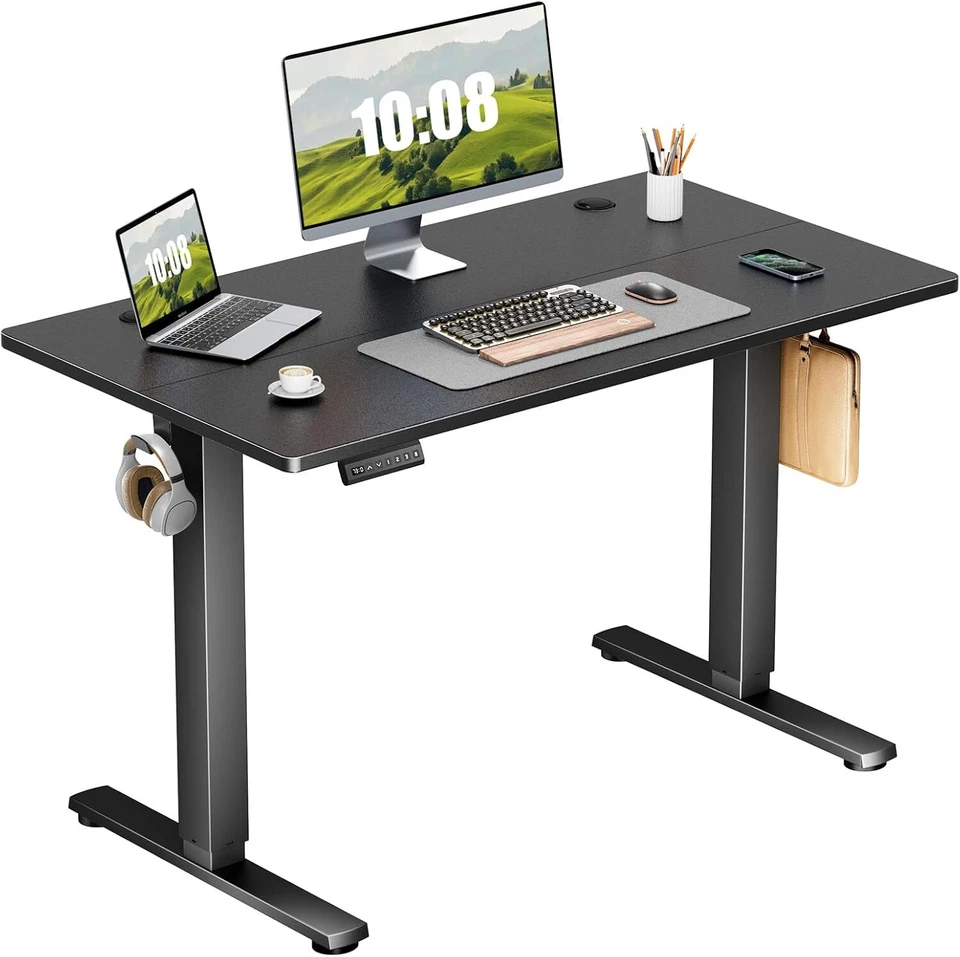 40-63 Inch Electric Standing Desk Home Office Height Adjustable Computer Table - Image 1 of 4