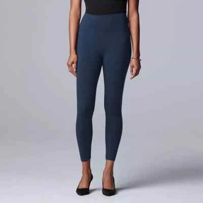 Leggings de tiro alto Simply Vera Wang para mujer azul marino con forma en vivo - S/M/L/XL Foto 1 de 4