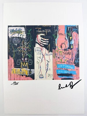 Jean-Michel Basquiat Original Vintage Art Print Lithograph Signed Limited COA - Image 1 of 3