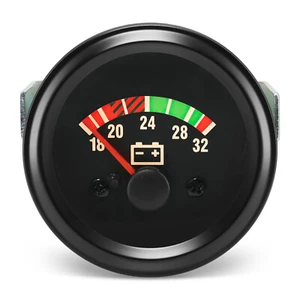 2" 52mm Car Yellow Light Pointer 24V Electronic Voltage Volt Meter Gauge 18-32V - Picture 1 of 13