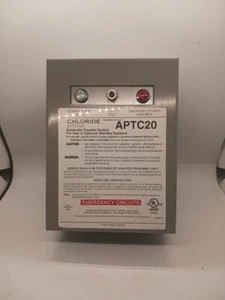Chloride Systems APTC20 20 Amp Automatic Transfer Switch for Standby Systems (D) - Picture 1 of 1