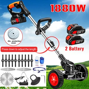 24V Akku Rasentrimmer Elektro mit 2 Akku und Ladegerät Freischneider Motorsense - Bild 1 von 32