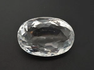 74.70 Ct Lab-Created EGL Certified White Color Topaz Oval Cut Loose Gemstone - Picture 1 of 6