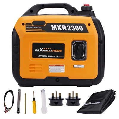 MAXPEEDINGRODS Petrol Generator 4 Stroke Engine 2300W Portable RV Travel Camping Economy mode