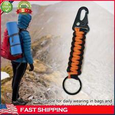 Keychain Rope Hand-woven Key Ring Camping Survival Kit (Black Yellow)