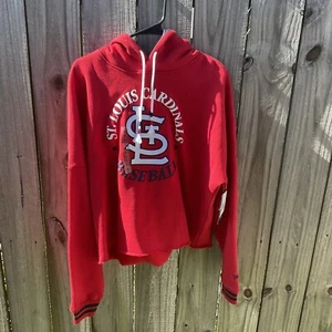 New Era St Louis Cardinals Medium Women’s Hoodie New With Tags Short Cut - Picture 1 of 10