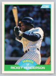 1989 SCORE #70 RICKEY HENDERSON  NEW YORK YANKEES