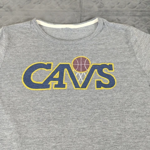 Cleveland Cavaliers Shirt Homage Retro Logo Gray Short Sleeve Women XS Cover