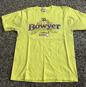 NASCAR Clint Bowyer #33 Cheerios Racing T-Shirt Mens Yellow Logo Size Large - Picture 1 of 6