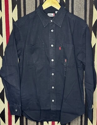 Camisa vintage Levi’s Red Tab negra denim abotonada talla M algodón años 2000 y2k nueva con etiquetas Foto 1 de 4