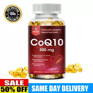300MG COQ 10 Coenzyme Q-10 Cardiovascular Health, Increase Energy & Stamina - Picture 1 of 9