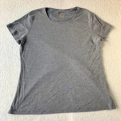 NorthCrest Women's XL T-Shirt Solid Gray Short Sleeve Essential Tee Basic - Image 1 of 4