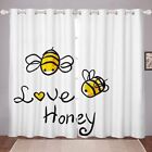 Love Honey Kids Curtains Bedroom Living Room Eyelet Ring Top Blackout Door Decor